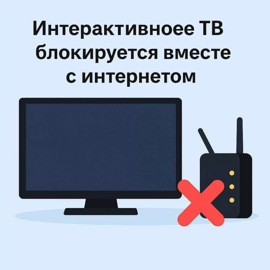 Блокировка интернета и интерактивного телевидения