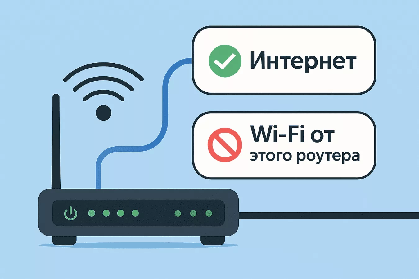 Нет интернета по Wi‑Fi
