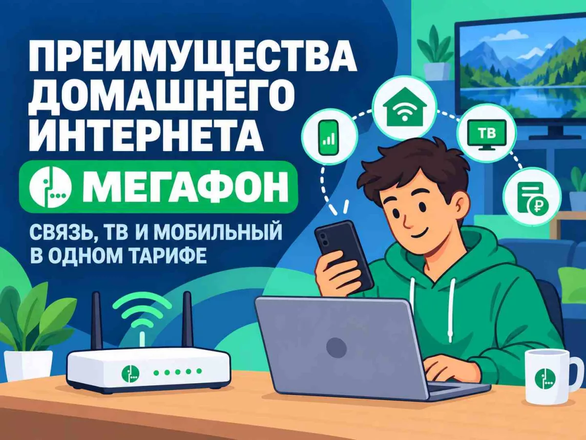 Преимущества домашнего интернета МегаФон — домашний интернет, мобильная связь и телевидение