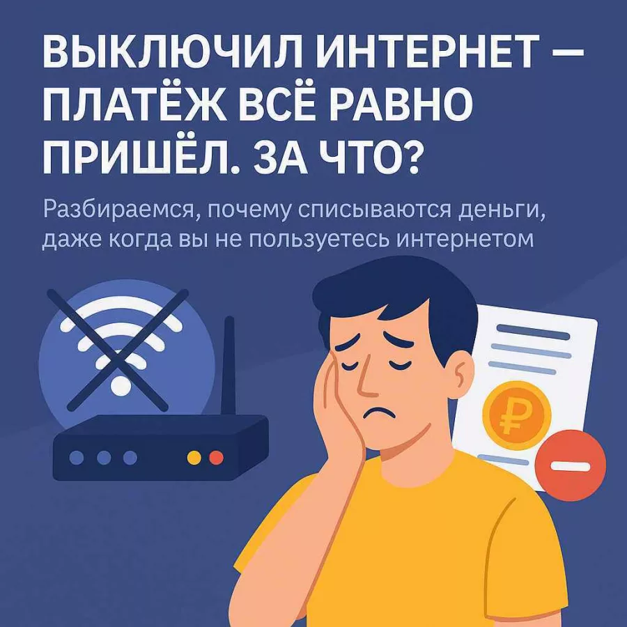 счет за интернет ушёл в минус