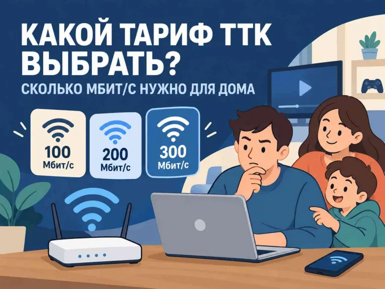 Какой тариф ТТК выбрать для дома по скорости интернета